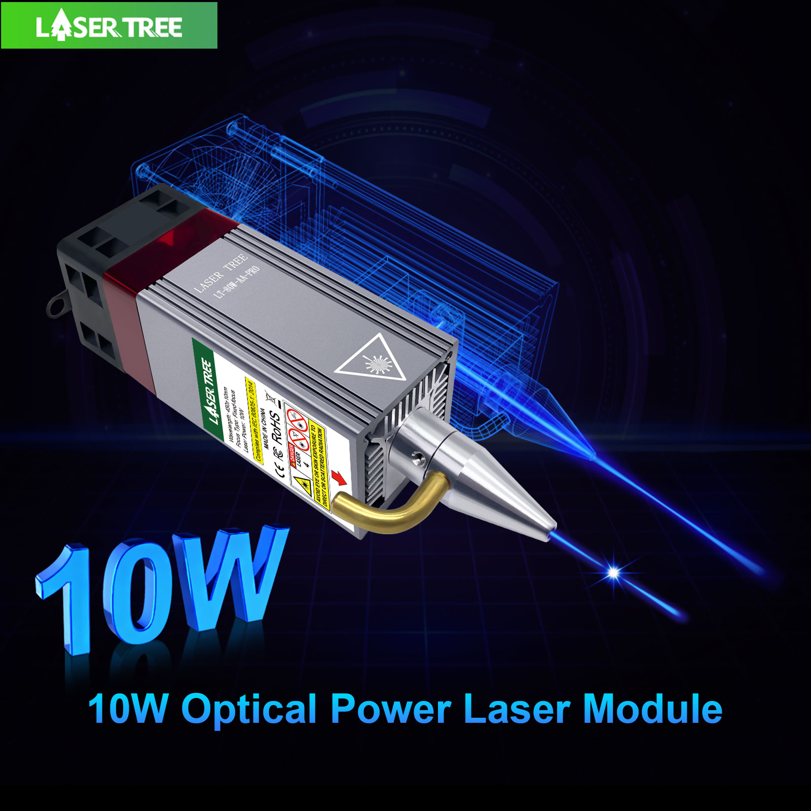 شجرة الليزر 5 واط 10 واط وحدة  - مراجعة Industrial Laser Engraver وسعره
