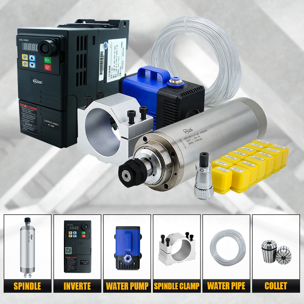 محرك مغزلي بتبريد مائي 220 فول - مراجعة Cnc Spindle Motor وسعره