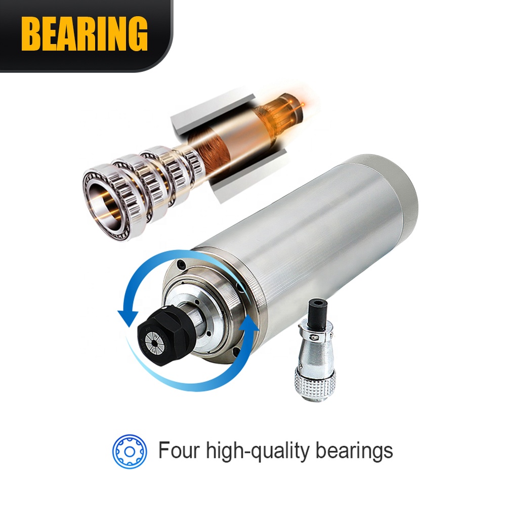 محرك مغزلي بتبريد مائي 220 فول - مراجعة Cnc Spindle Motor وسعره