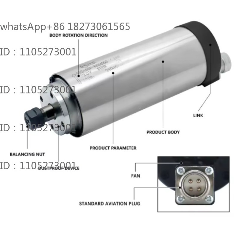 محرك دوار مبرد بالماء بسرعة 24 - مراجعة Cnc Spindle Motor وسعره