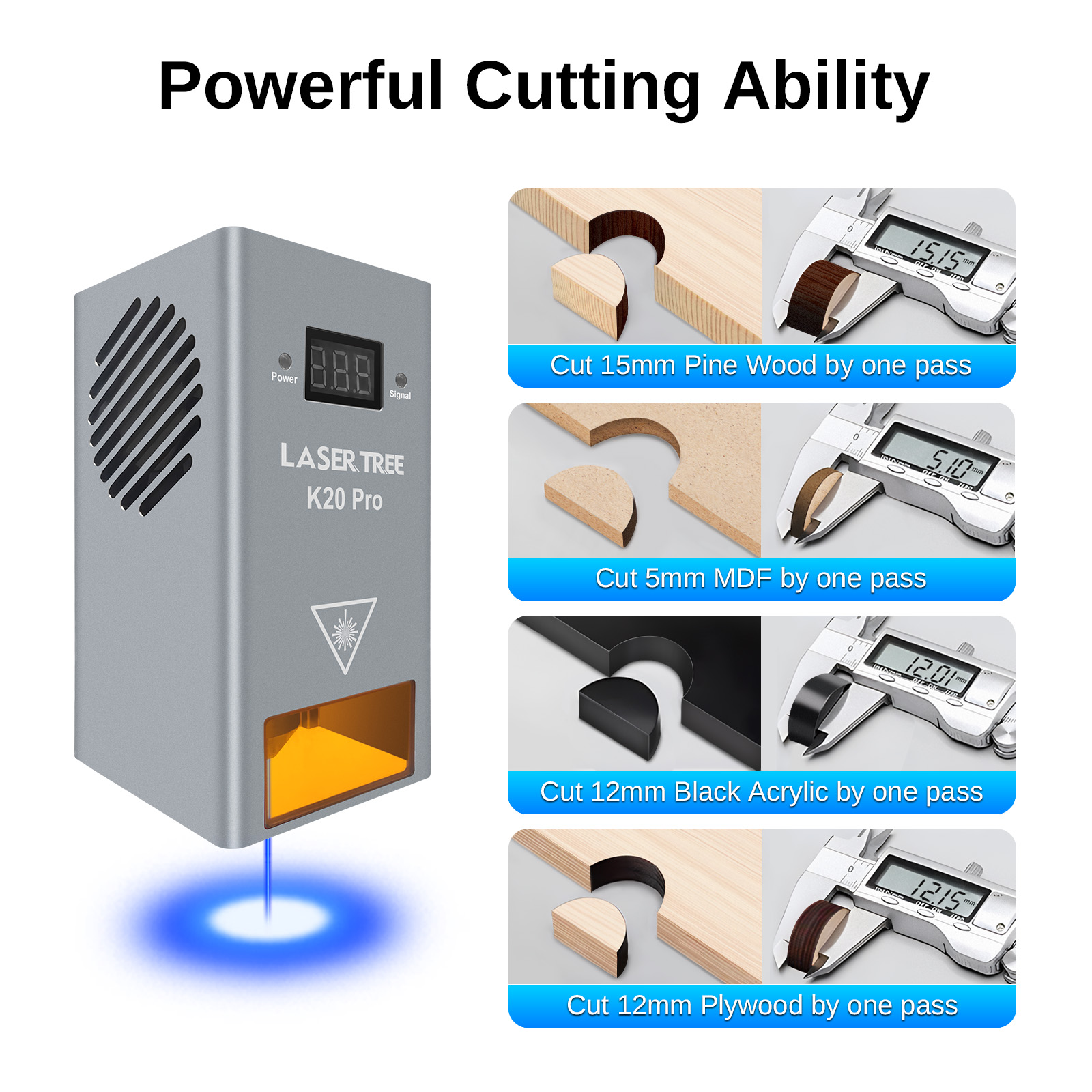 شجرة الليزر عالية الطاقة 20 وا - مراجعة Industrial Laser Engraver وسعره